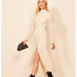 NEW!! Reformation Adelia Midi Dress - Ivory